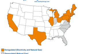 Map of Energy Deregulated States